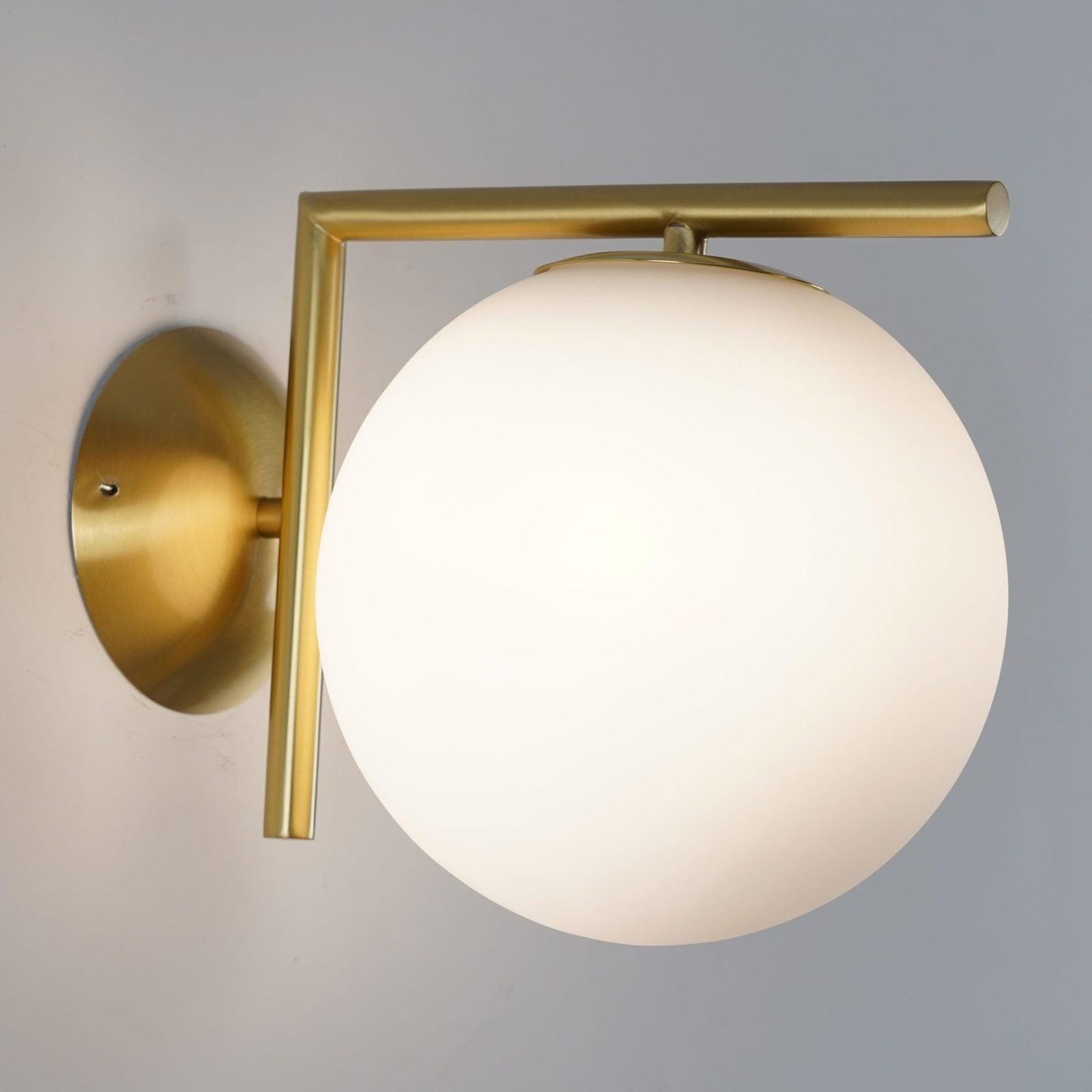 Joanna Modern Minimalist Opal Blown Glass Wall Lamp - Letslighting
