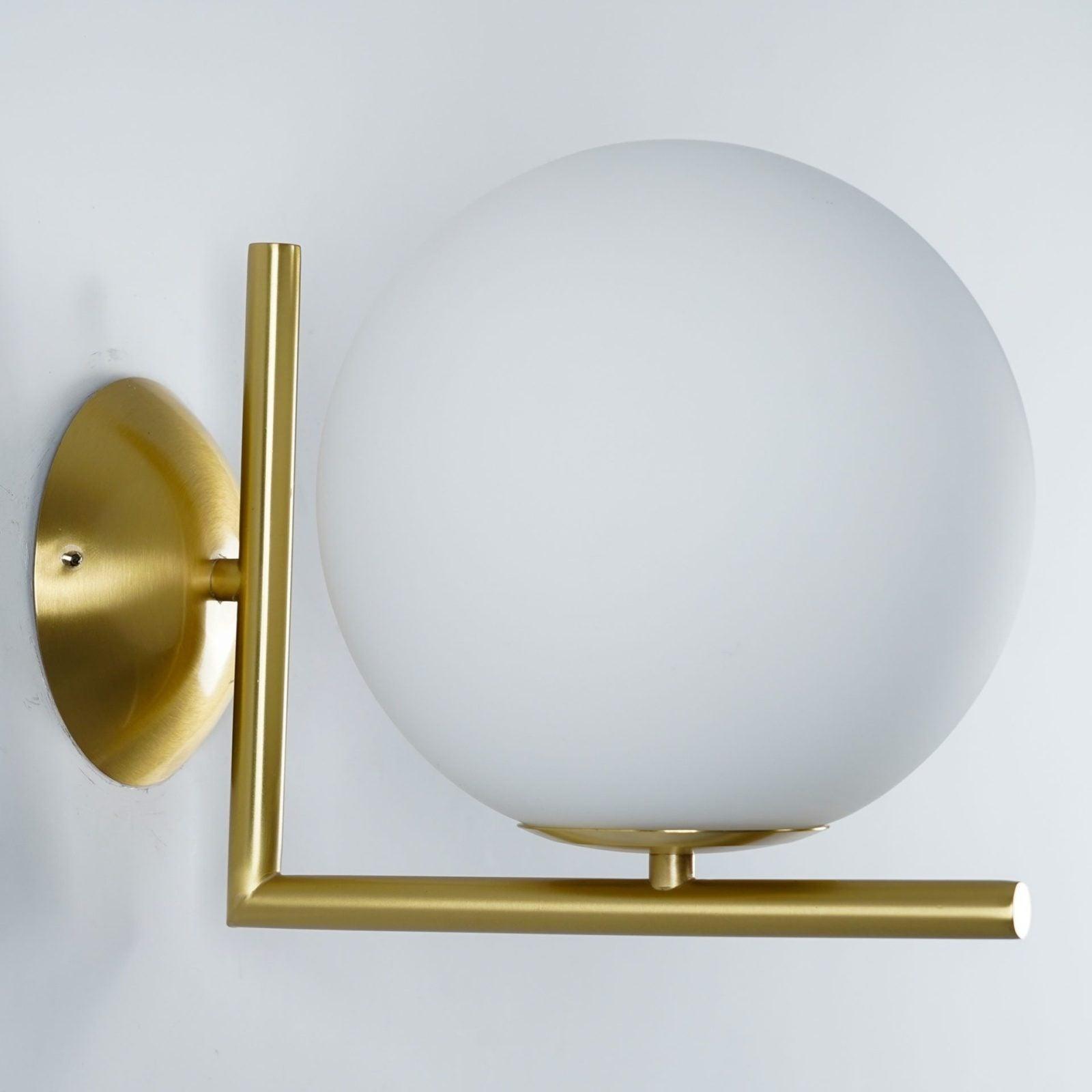 Joanna Modern Minimalist Opal Blown Glass Wall Lamp - Letslighting