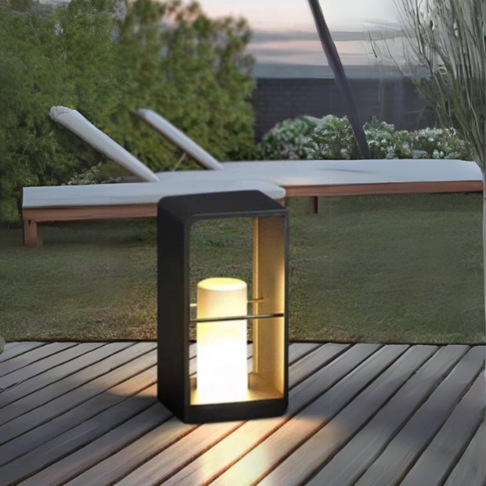 Ray Minimalist Cuboid Candle Outdoor Floor Lamp Garden