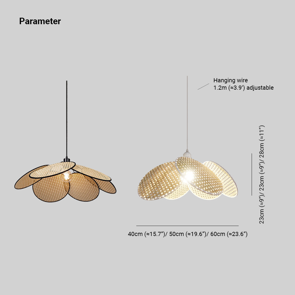 Ritta Willow Weave Rattan Pendant Light - Letslighting