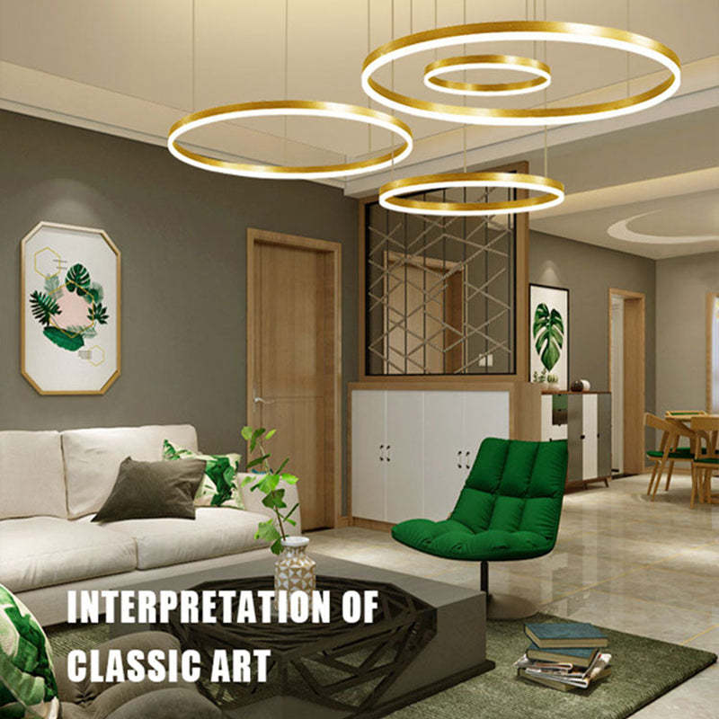 Arisha Modern Pendant Light Tir-Circle Metal