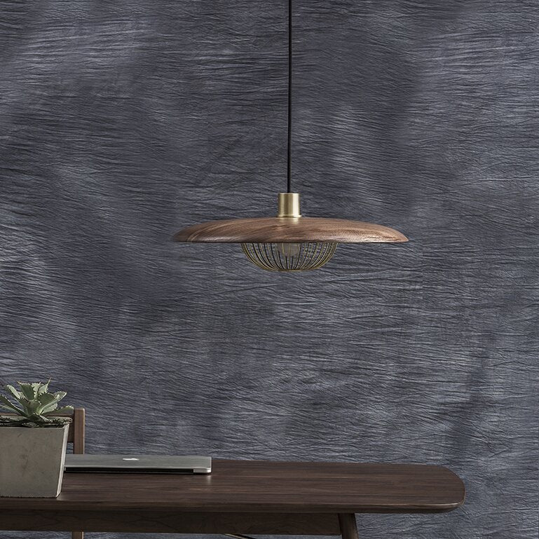 Arisha Modern Nordic Sutle Metal Pendant Light Wood