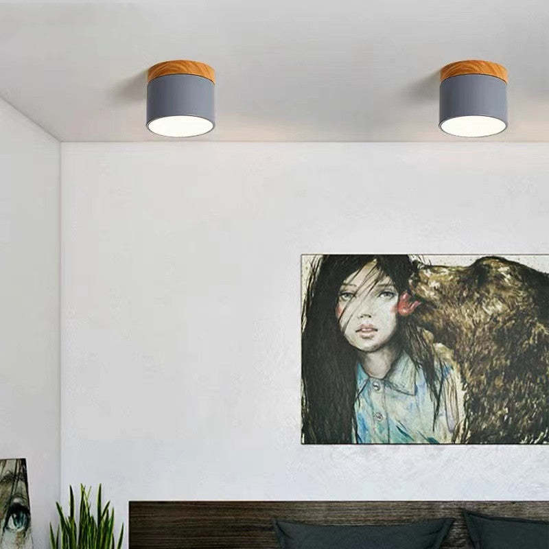 Valentina Modern Cylindrical Metal/Acrylic Flush Mount Ceiling Light Hallway