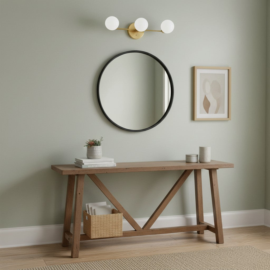 Pearl 3-Light Milk Glass Globe Wall Sconce Mid-Century Light