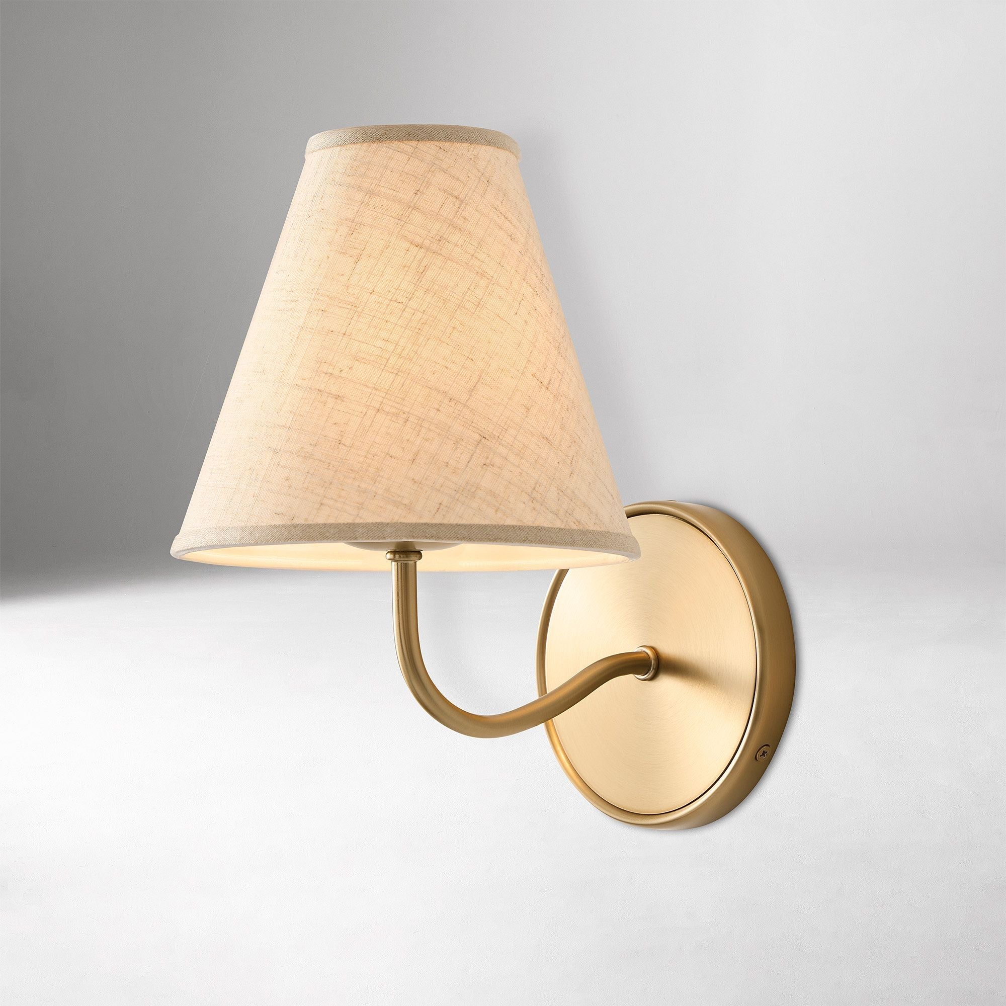 Lithe Wall Light with Linen Fabric Shade Hallway