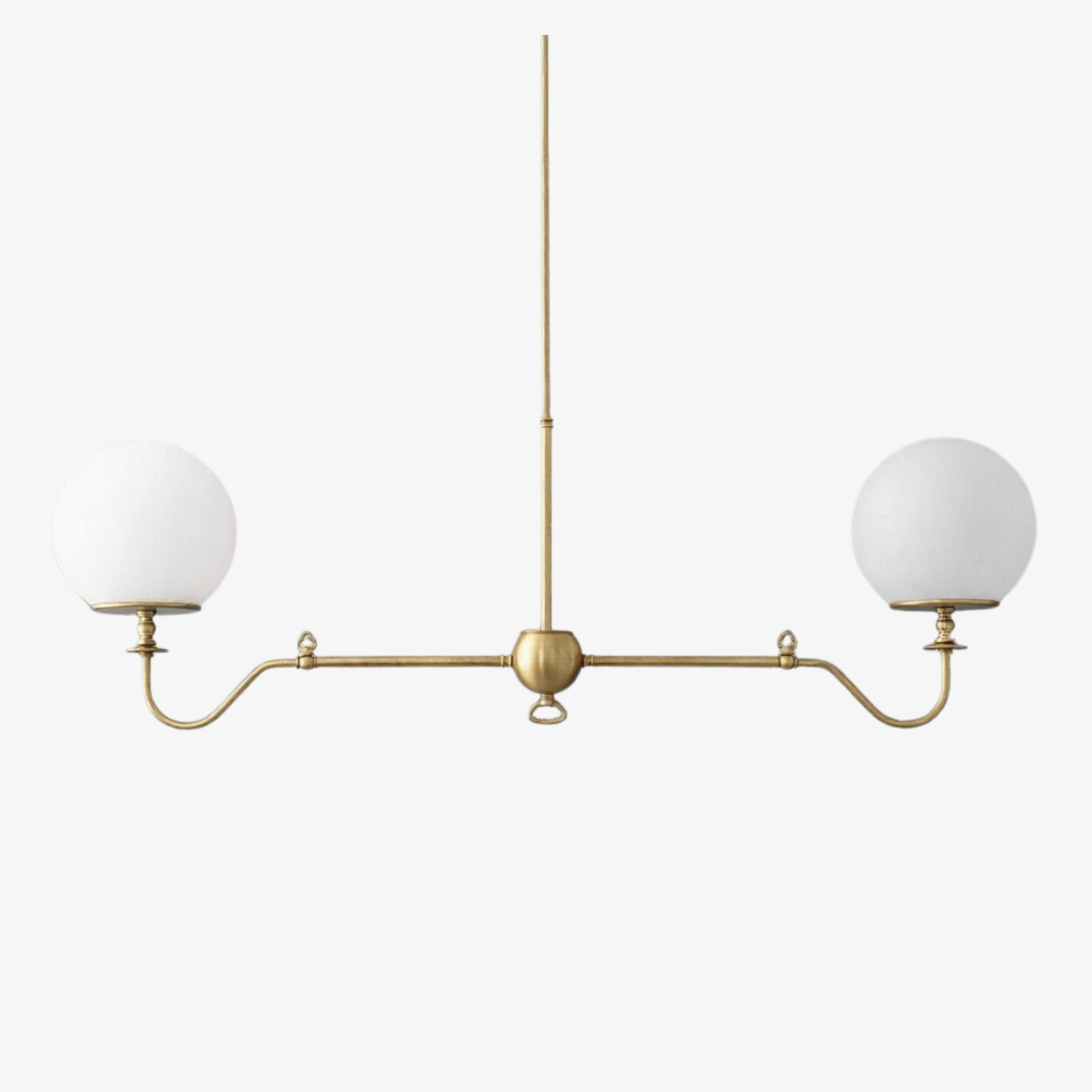 Pearl Glass Brass Chandelier