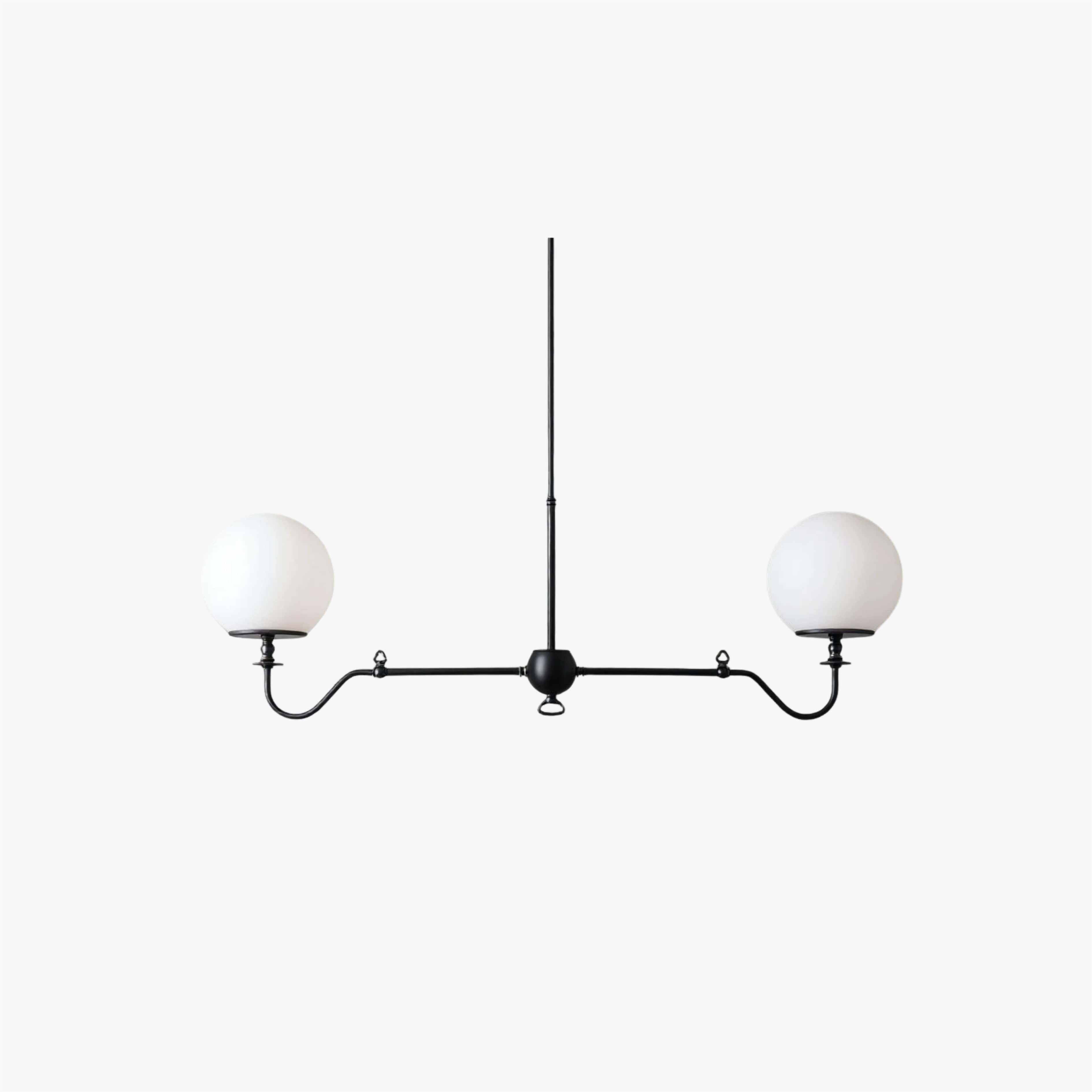 Pearl Glass Brass Chandelier