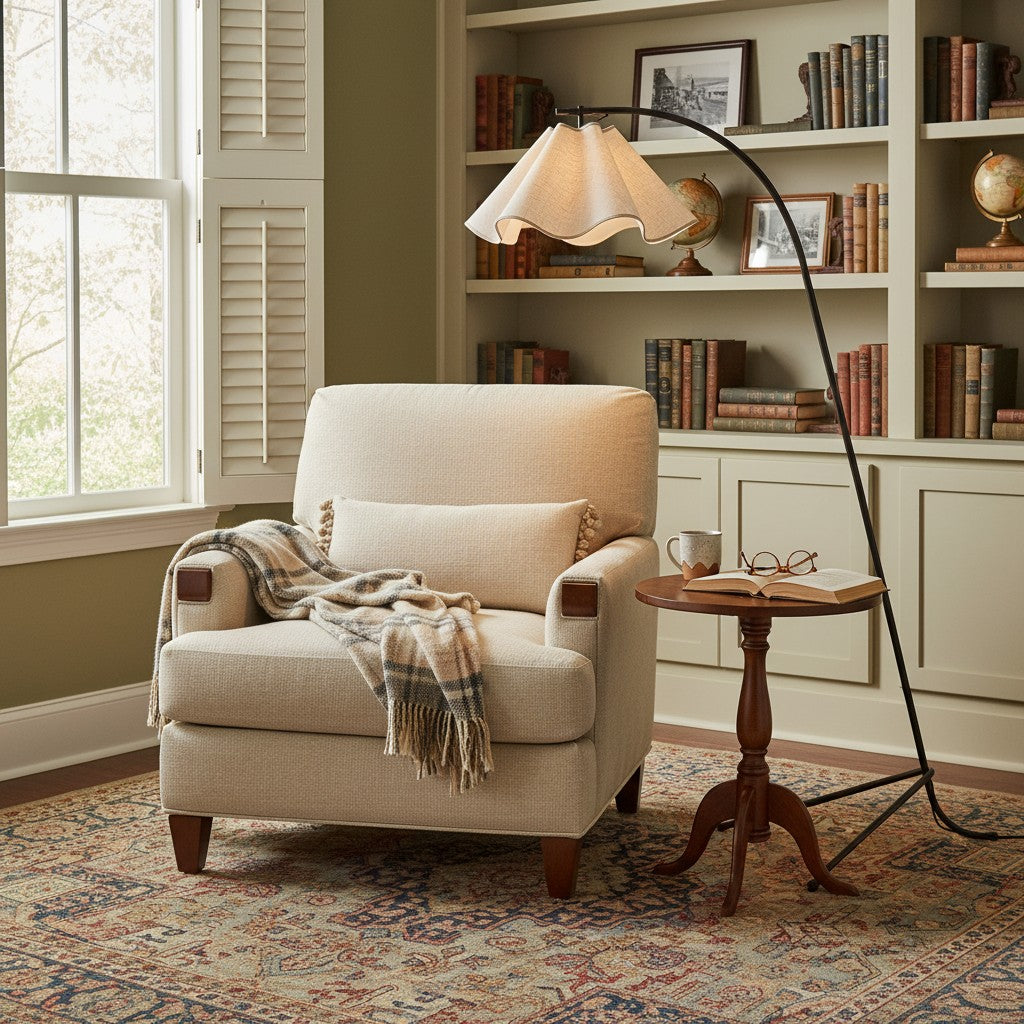 Curve Modern Fabric Floor Lamp