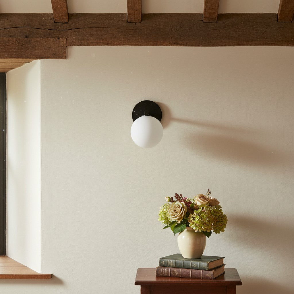 Pearl Glass Wall Sconce Modern Hallway