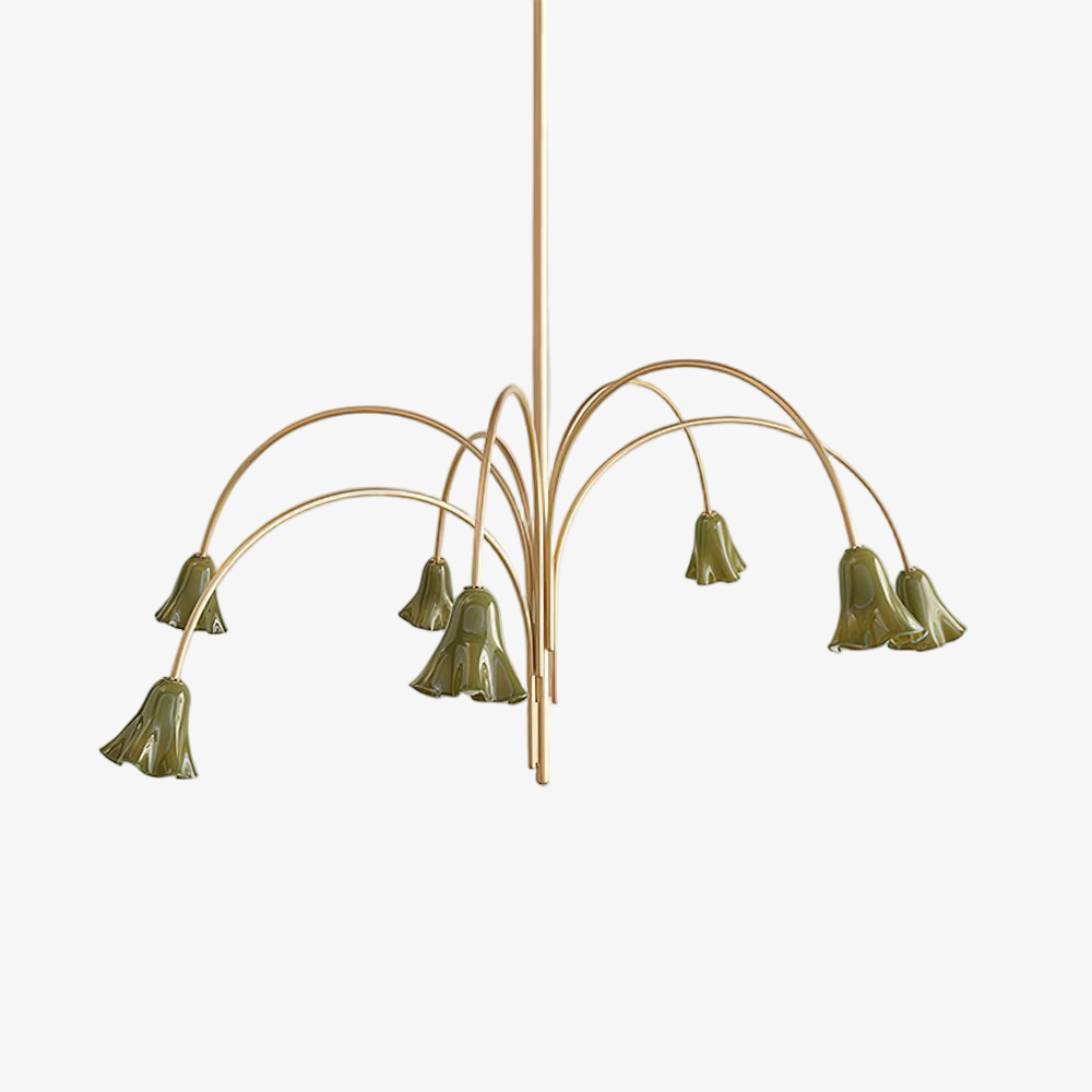 Musa Arched Arm Floral Chandelier Romantic Bedroom