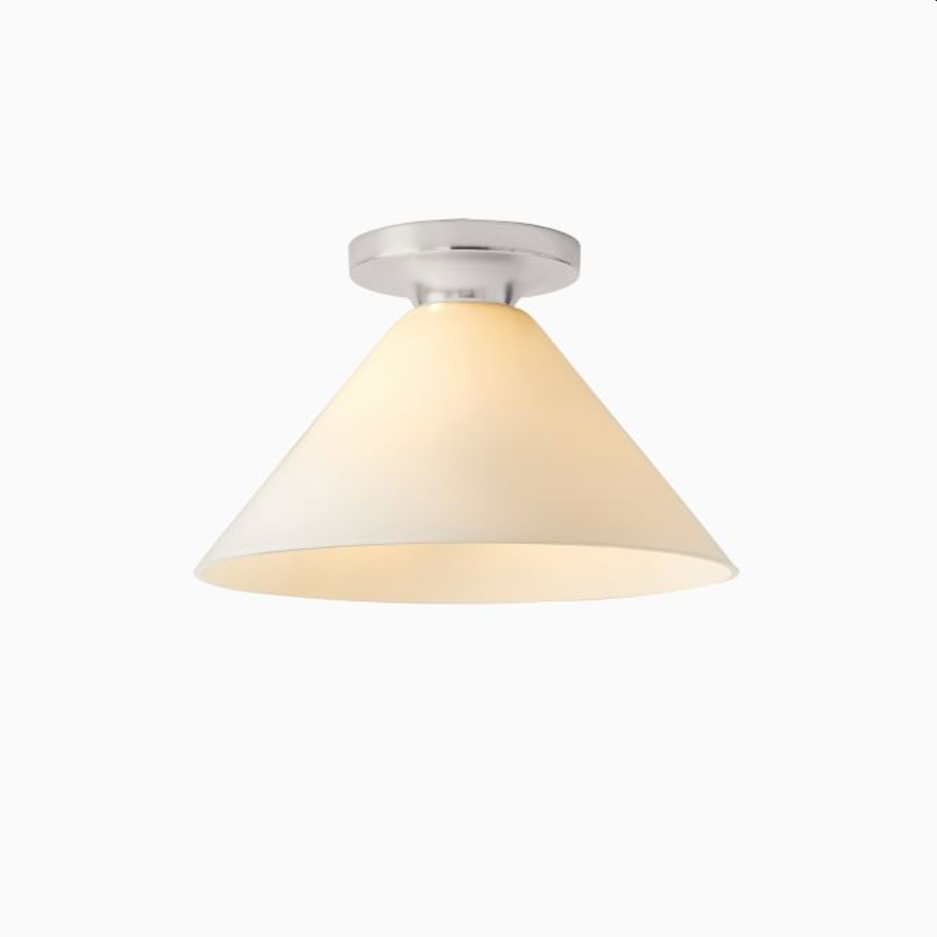 Cone Flush Mount Glass Ceiling Light Modern