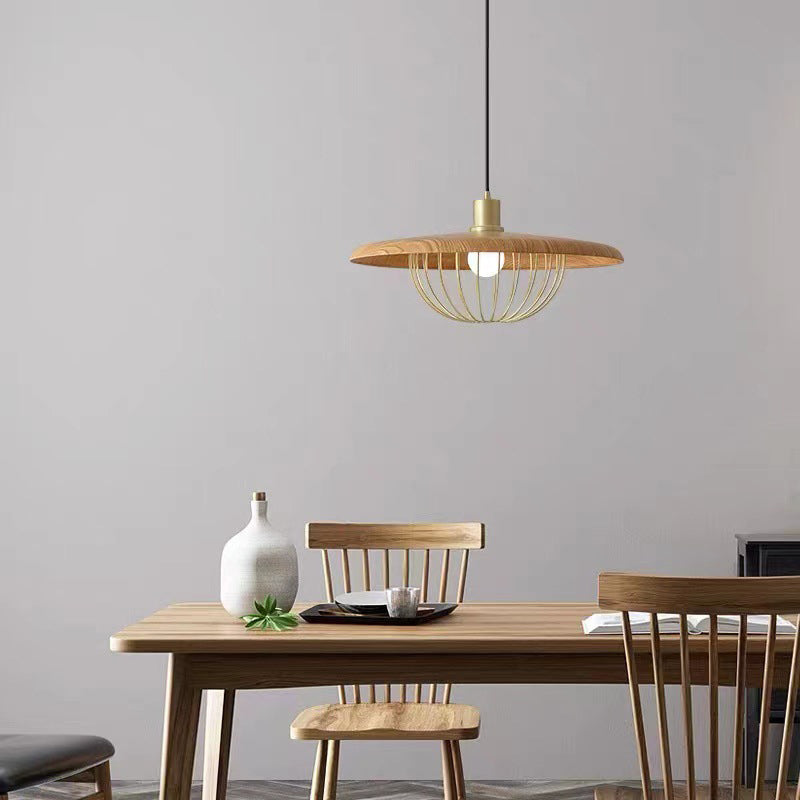 Arisha Modern Nordic Sutle Metal Pendant Light Wood