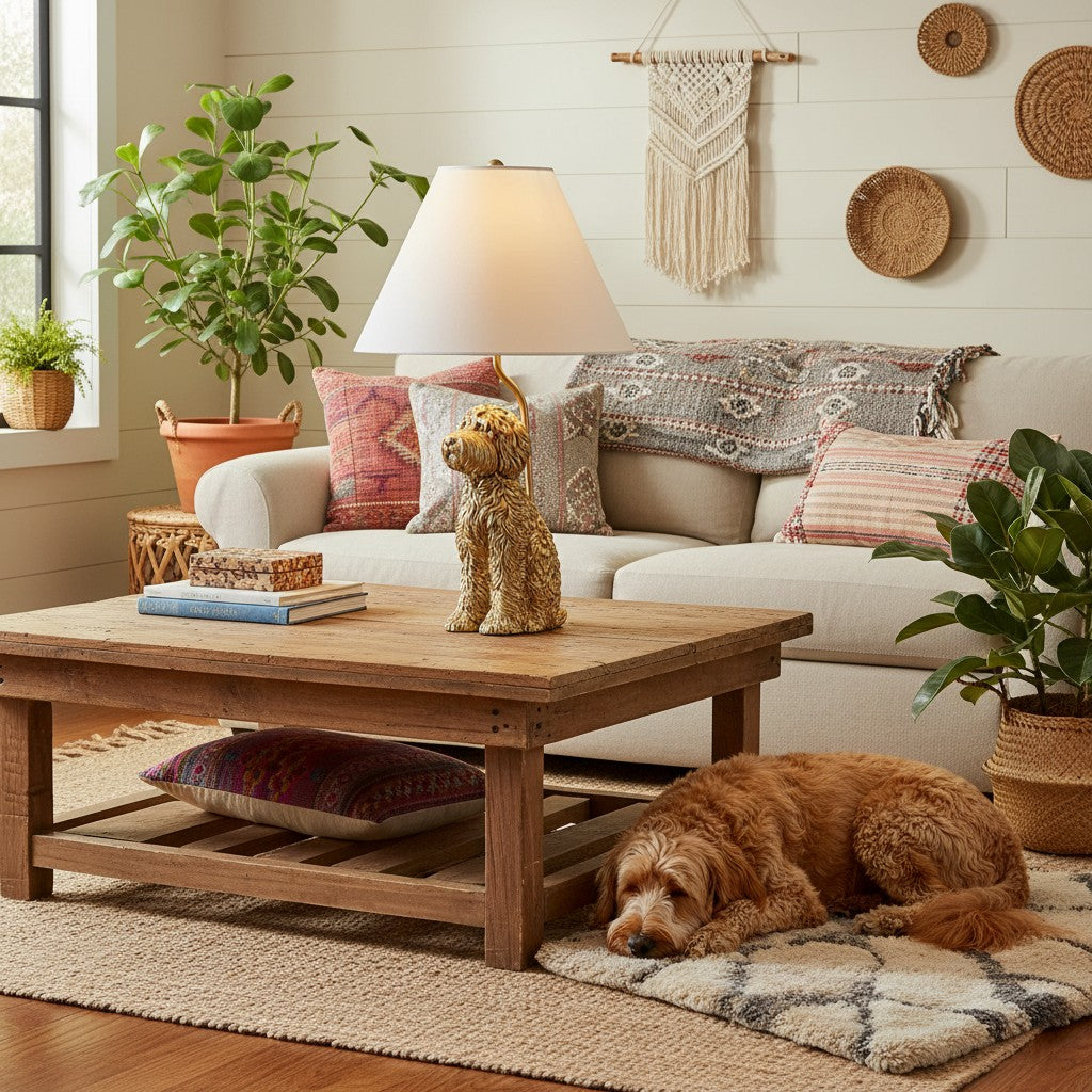 Kin Table Lamp Metal&Fabric Animal