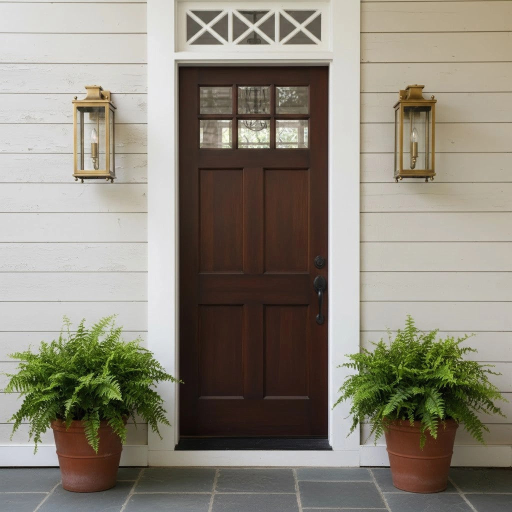 Guard  Wall Lamp  Brass Glass Outdoor