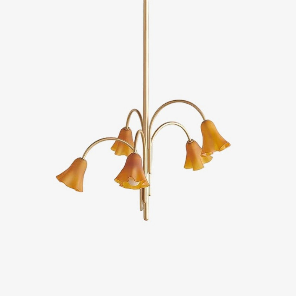 Musa Arched Arm Floral Chandelier Romantic Bedroom