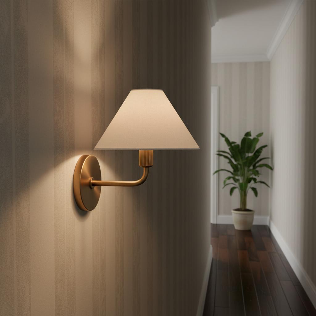 Vector Fabric Brass Wall Sconce