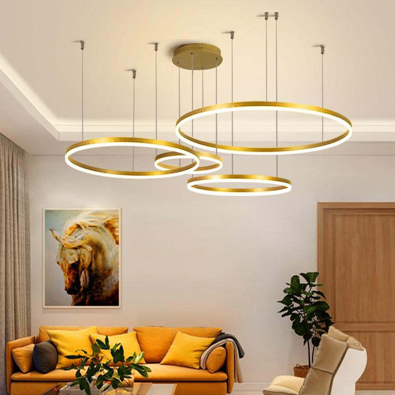 Arisha Modern Pendant Light Tir-Circle Metal