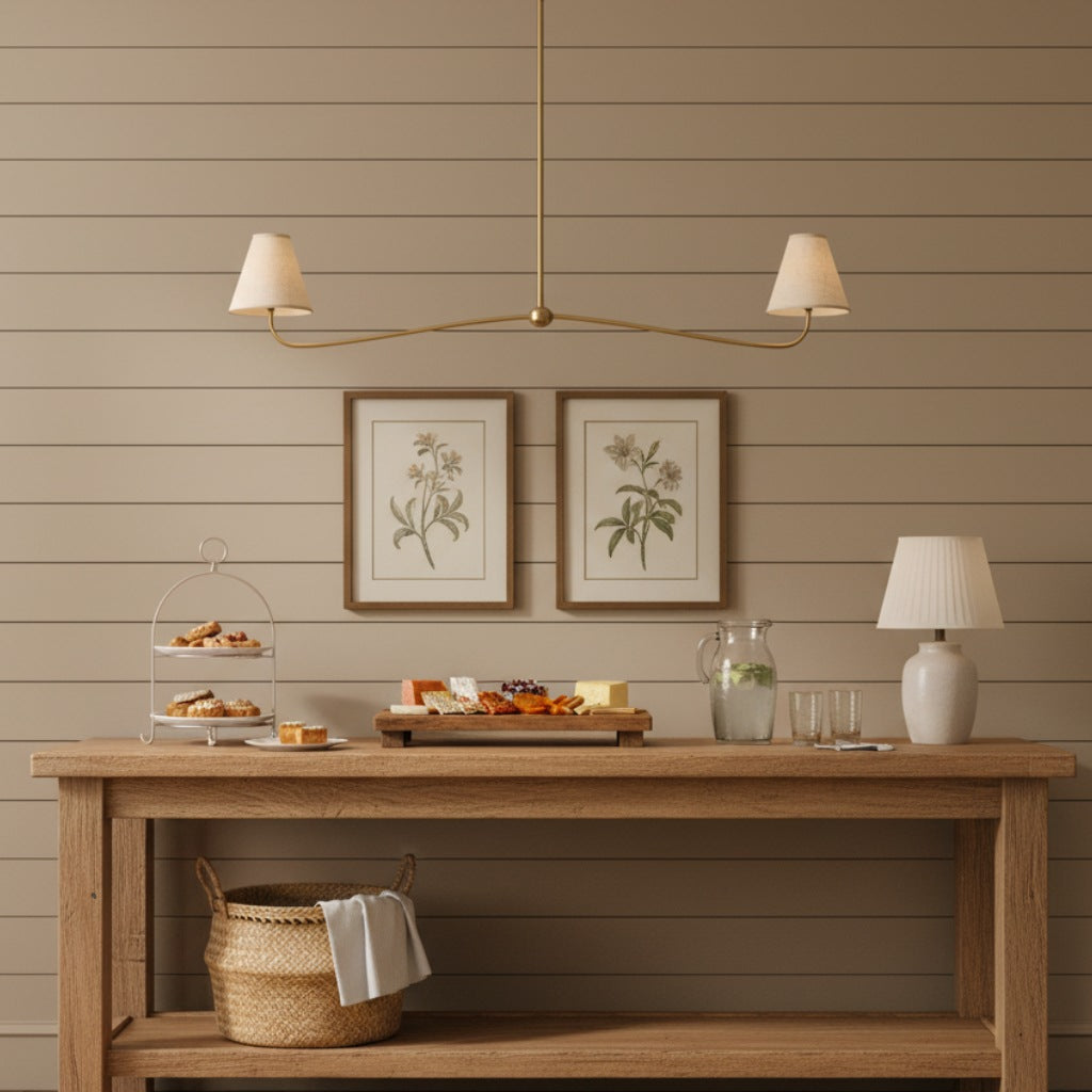 Fibura Pleated Shade Chandelier for Traditional Dining Room
