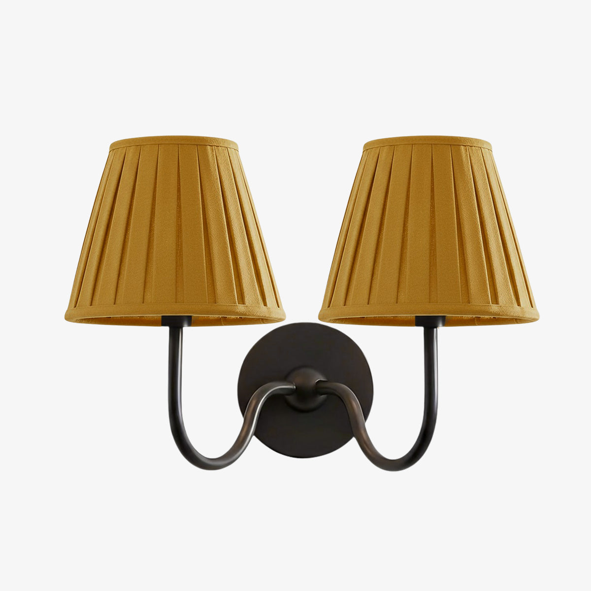 Grace Brass Linen Wall Lamp