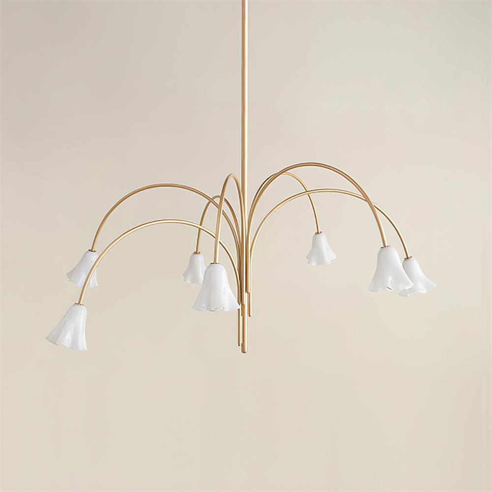 Musa Arched Arm Floral Chandelier Romantic Bedroom