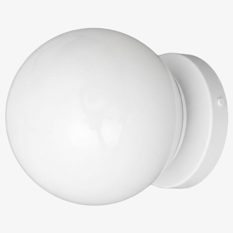 Pearl Glass Globe Wall Sconce Modern Minimalist Light
