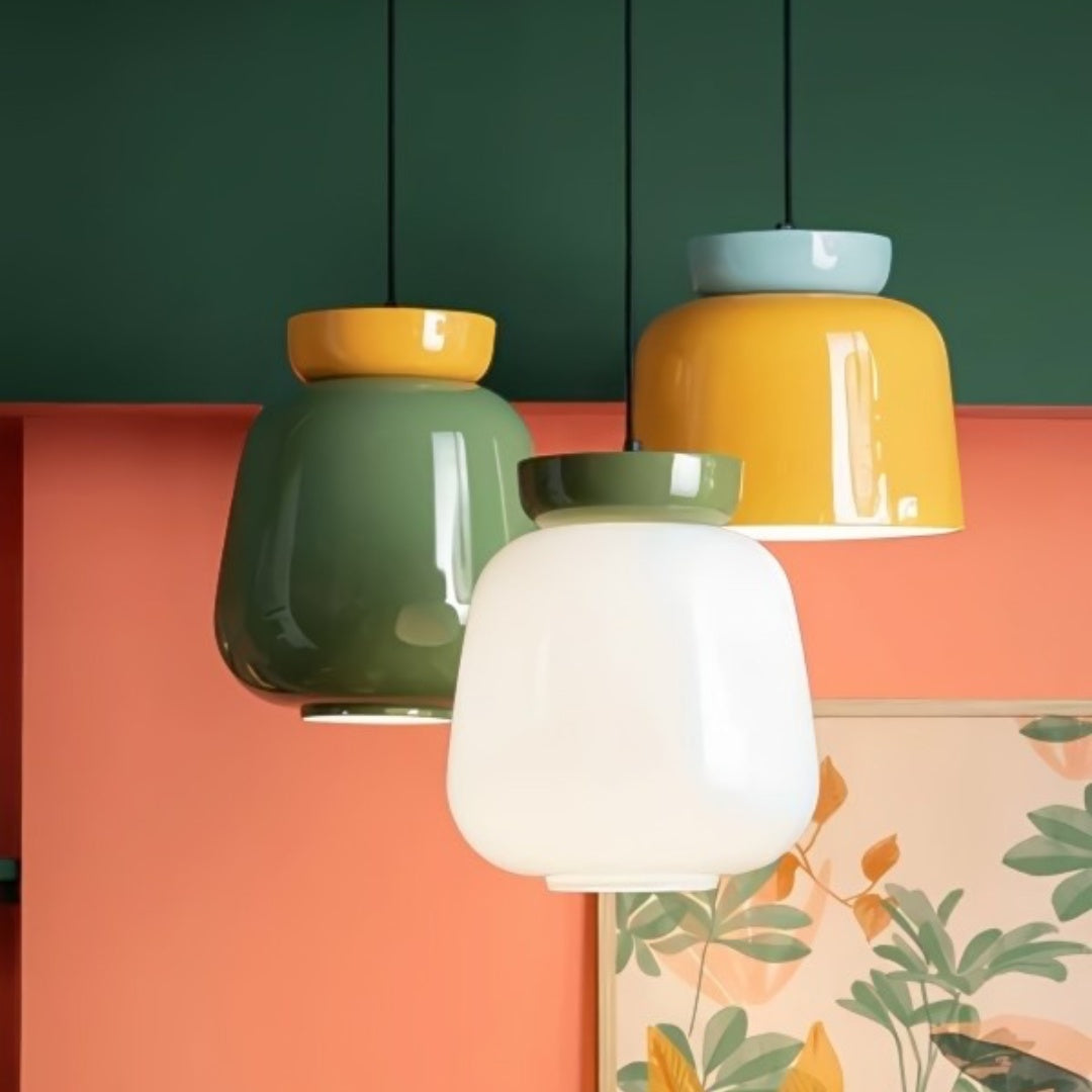 Hues Ceramic Bowl  Pendant Light