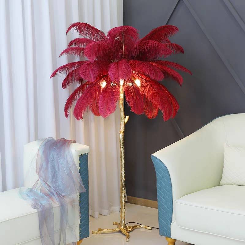 O'Moore Nordic Luxury Unique Ostrich Feather Floor Lamp/Table Lamp - Letslighting