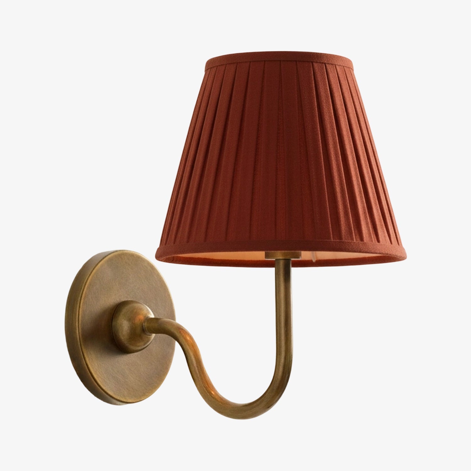 Grace Brass Linen Wall Lamp