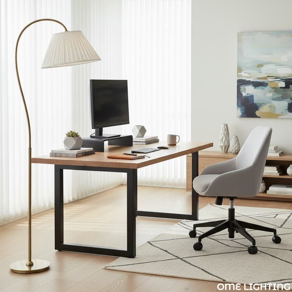 Grace Pleated Linen Shade Floor Lamp