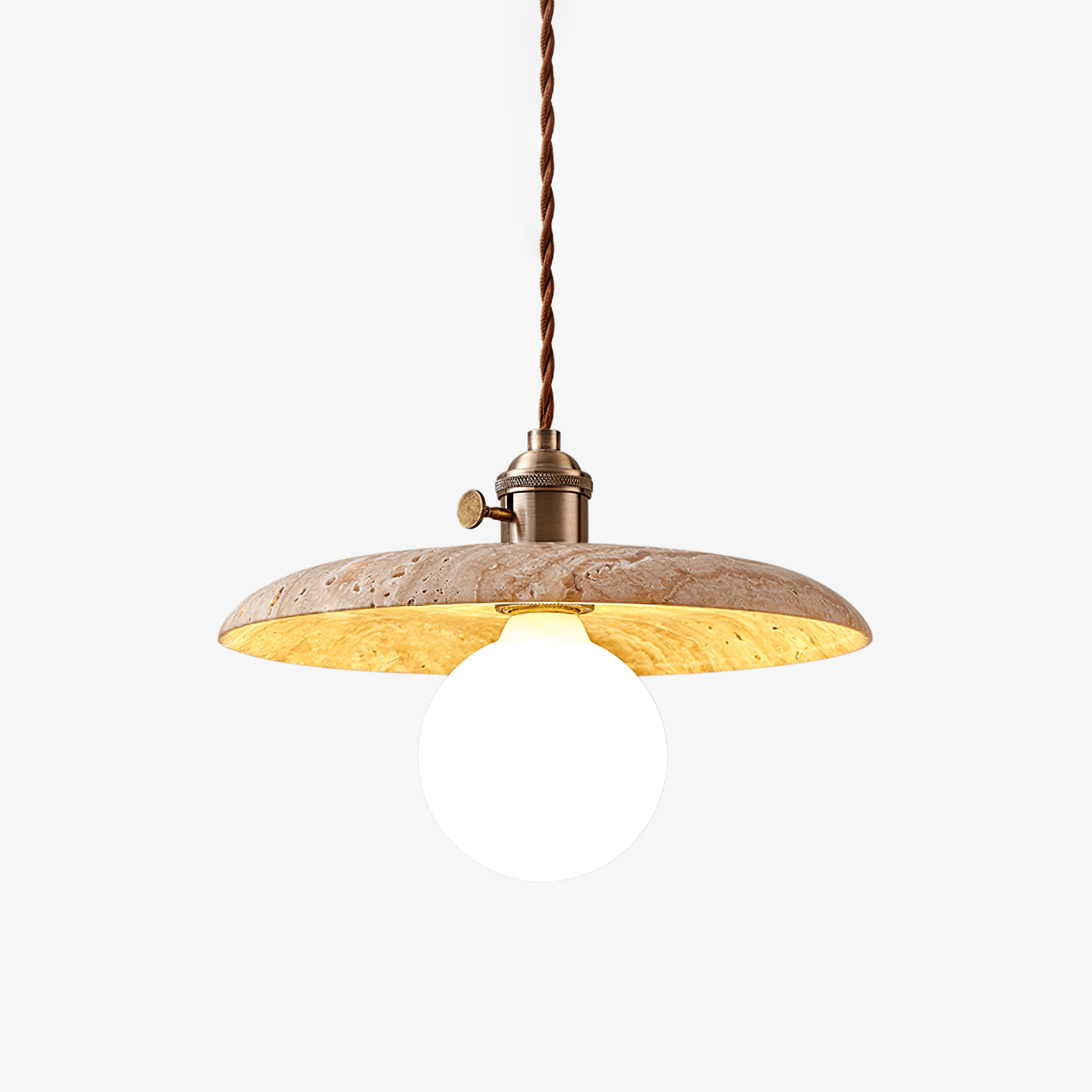 Nico Minimalist Travertine Pendant Light