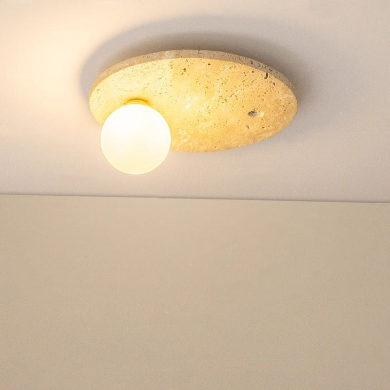 Arisha Modern Globe Glass Flush Mount Ceiling Light Living Room - Letslighting