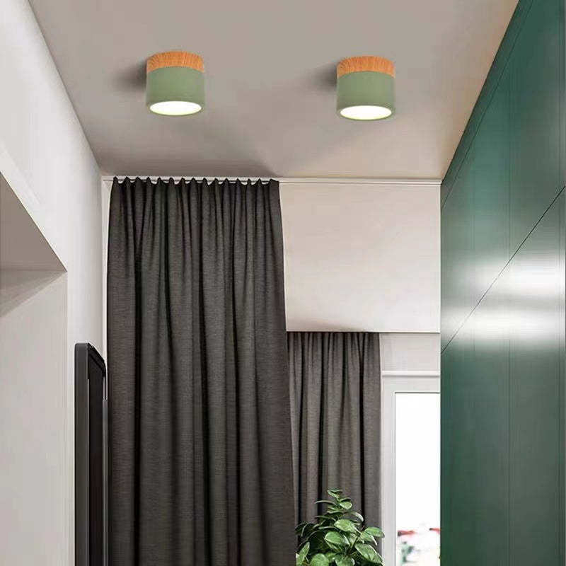 Valentina Modern Cylindrical Metal/Acrylic Flush Mount Ceiling Light Hallway