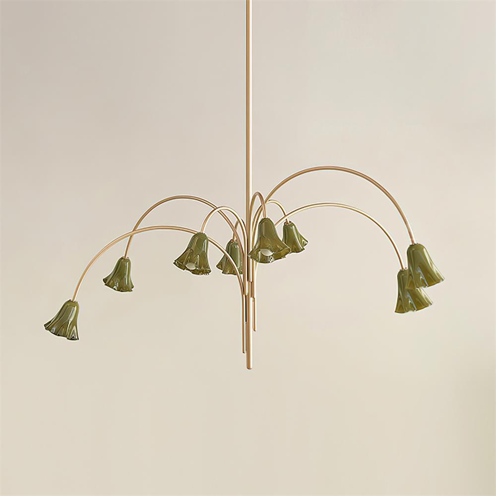 Musa Arched Arm Floral Chandelier Romantic Bedroom