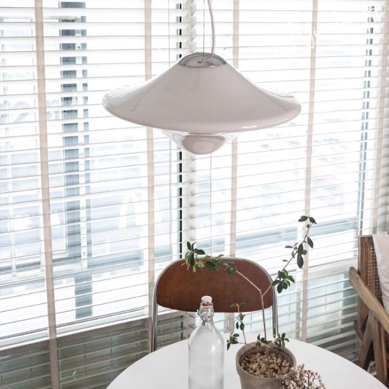 Valentina Modern UFO Metal Glass LED Pendant Light Study Bedroom - Letslighting