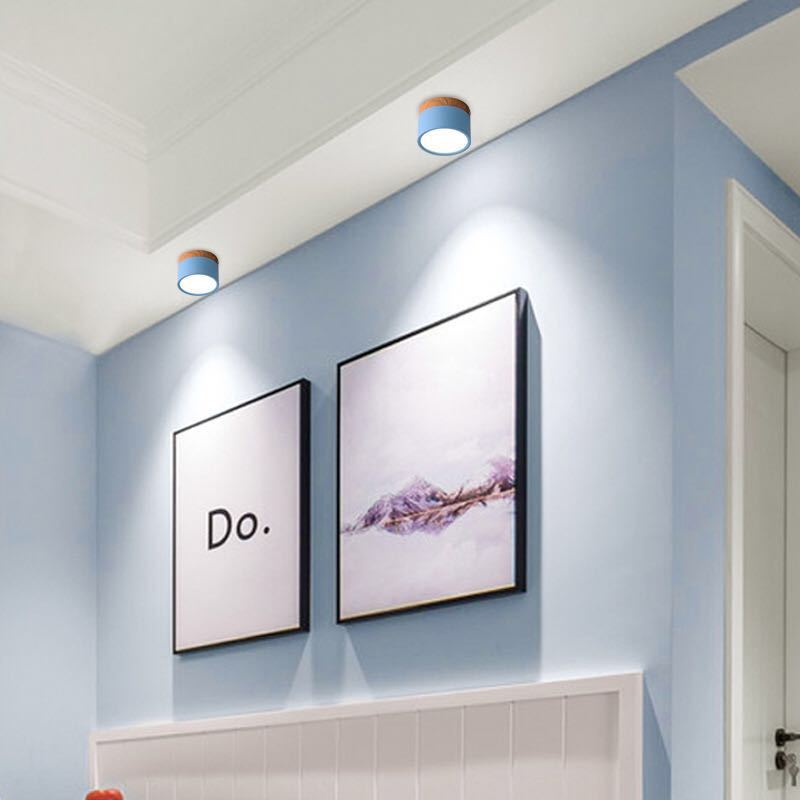 Valentina Modern Cylindrical Metal/Acrylic Flush Mount Ceiling Light Hallway