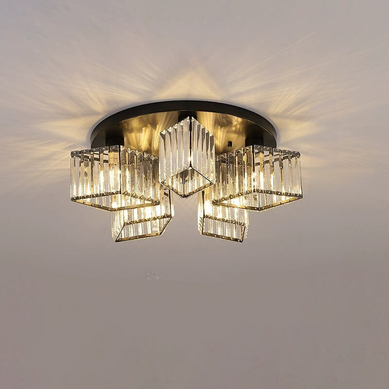 Kristy Modern Ceiling Light Crystal Living Room - Letslighting