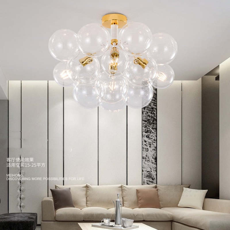 Valentina Nordic Luxury Clear Bubble Pendant Light - Letslighting