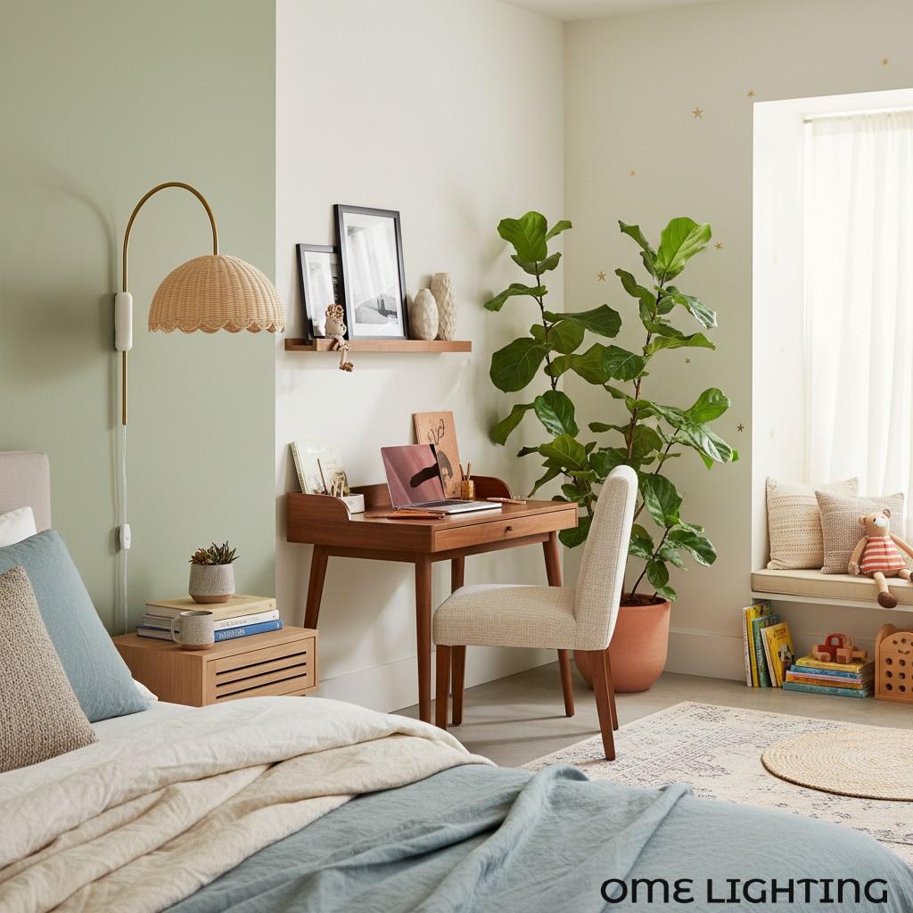 Fungi Wall Lamp Rattan&Metal