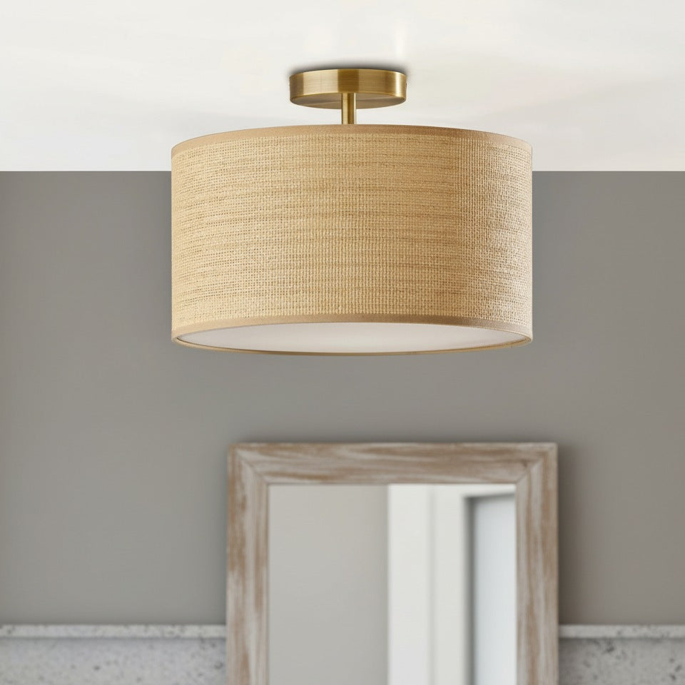 Rowan Ceiling Light Paper Brass