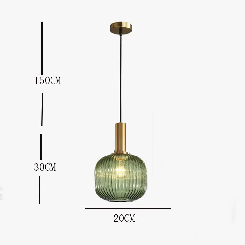 Valentina Pendant Light Crystal Moru Glass Cognac Kitchen Island
