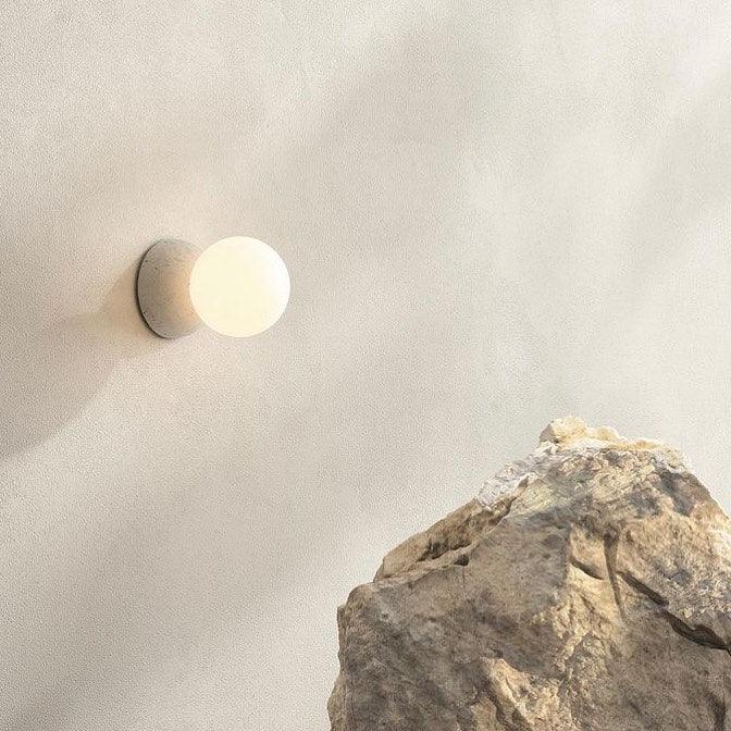 Lustra Wall Lamp Concrete Opal Glass - Letslighting