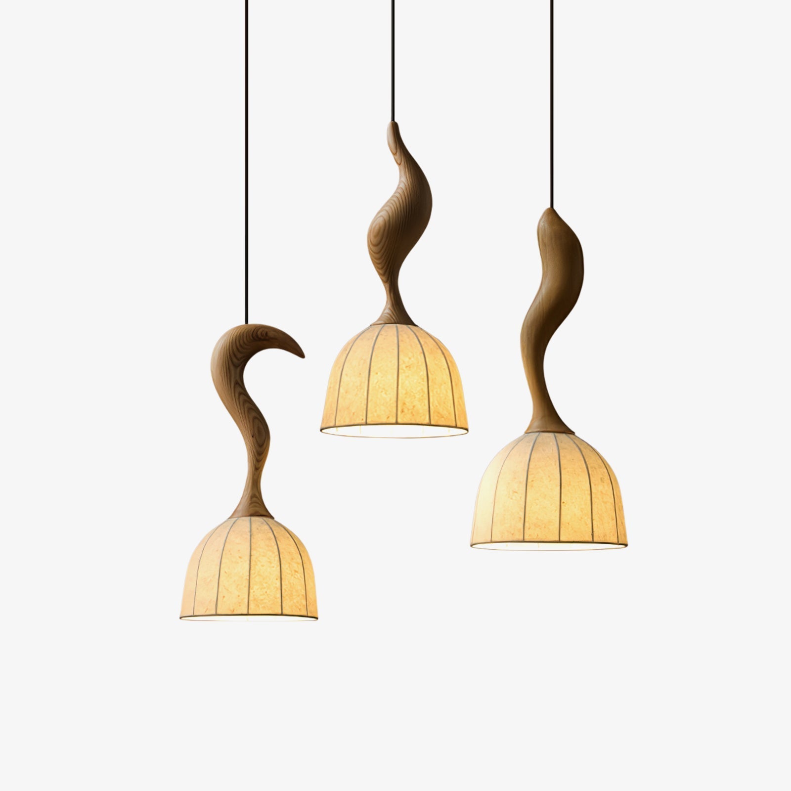 Colire Creativity Twisted Wood Pendant Light - Letslighting