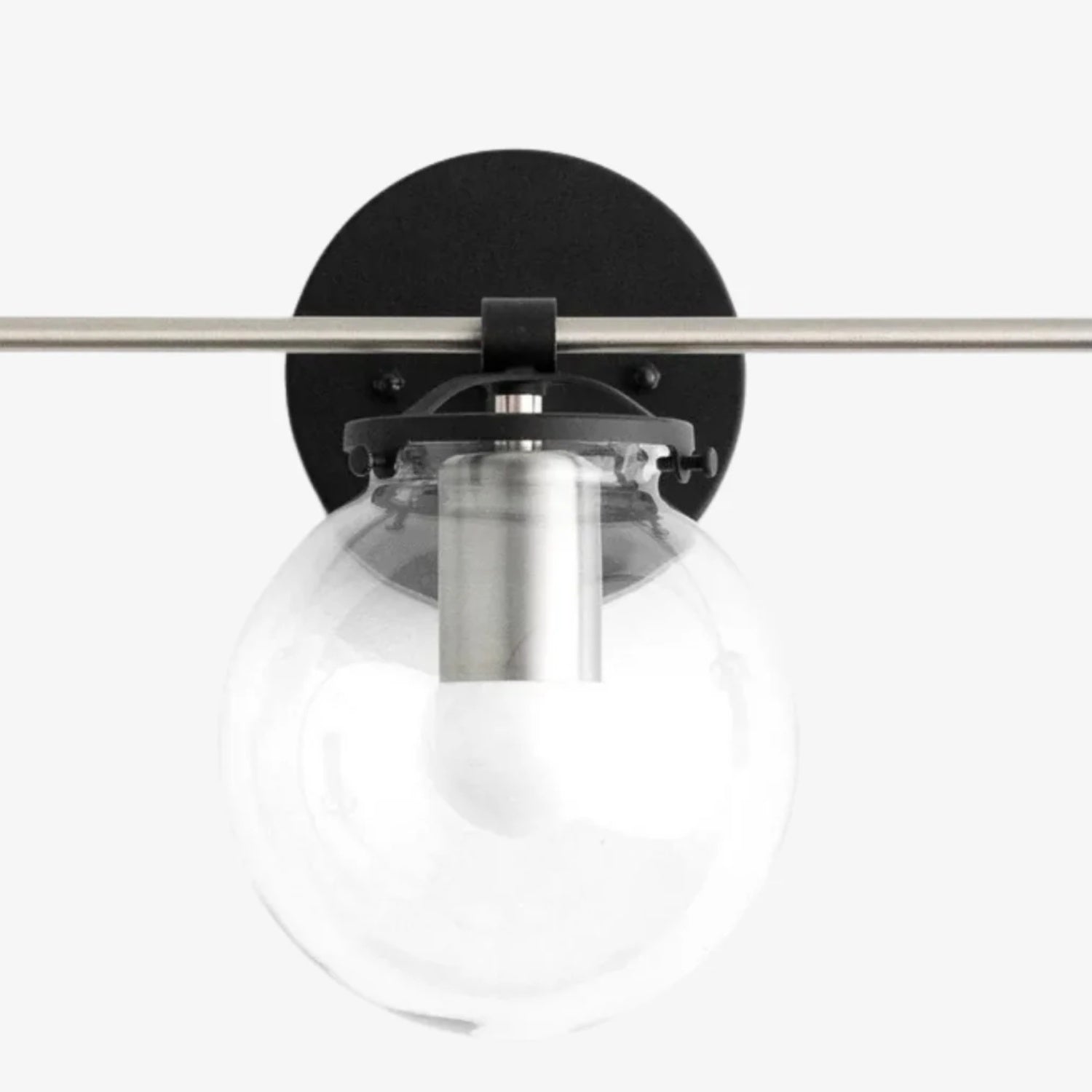 Pearl Clear Glass 3-Light Wall Sconce For Bathroom