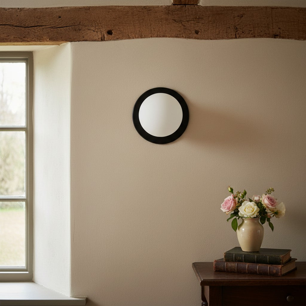 Pearl Milk Glass Modern Globe Wall Sconce