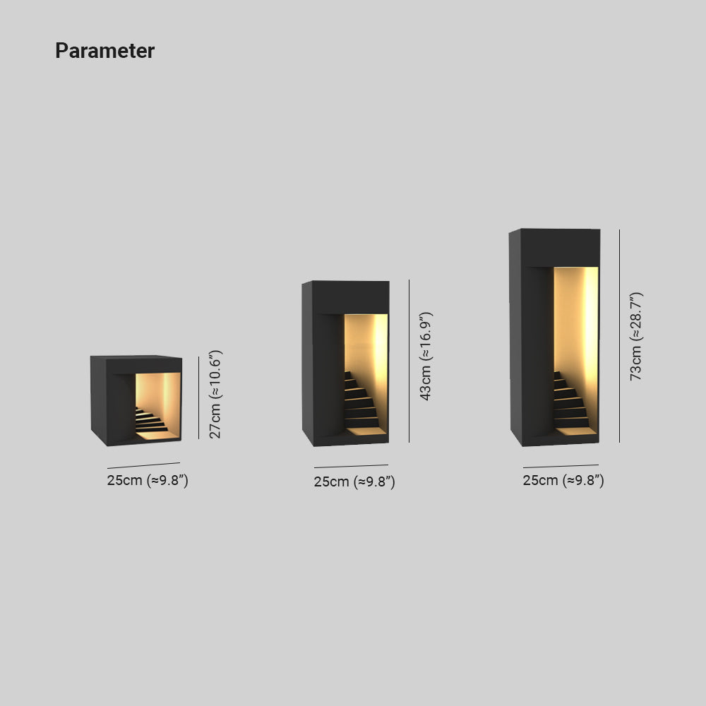 Ray Minimalist Waterproof Cuboid Rechargeable Solar Lamp de Table