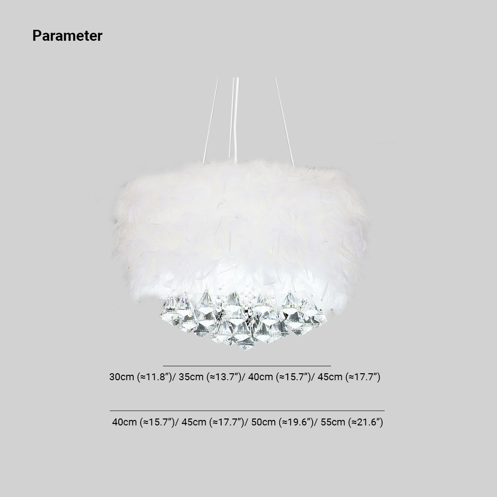 O'Moore Modern Luxury Round Chandelier Feather Crystal - Letslighting