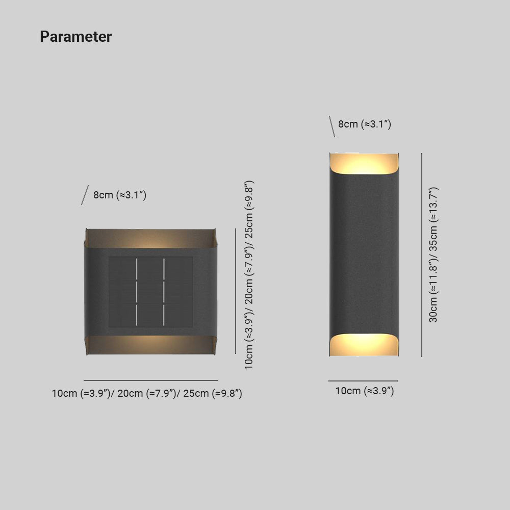 Ray Modern LED Outdoor Wall Lamp Metal Courtyard