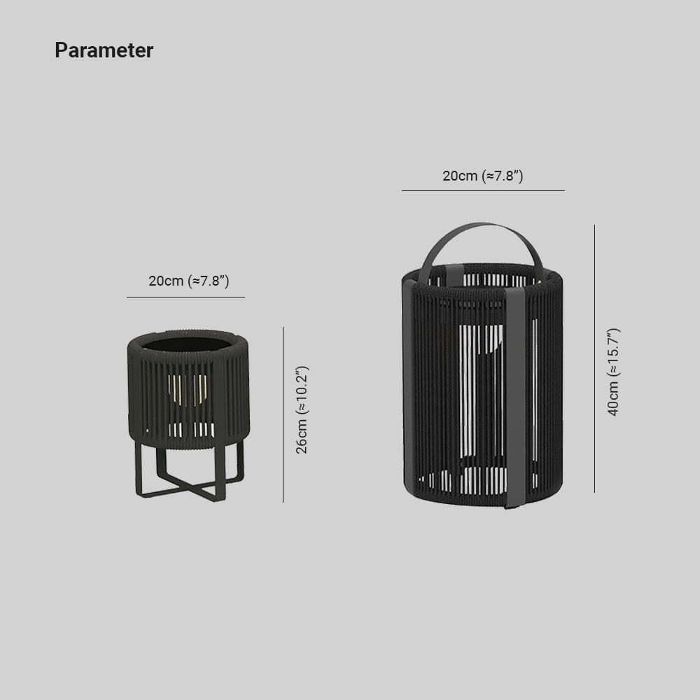 Ray Minimalist Cylinder Solar Outdoor Floor Lamp