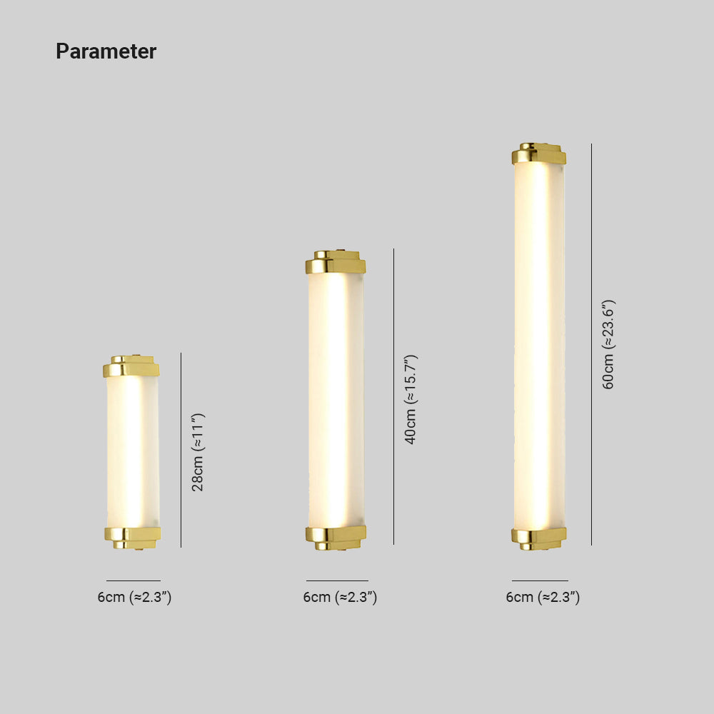 Arisha Minimalist Cylindrical Metal Outdoor Wall Lamp