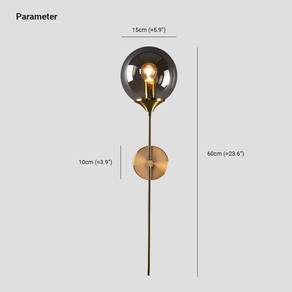 Valentina Modern Globe Glass Wall Lamp - Letslighting